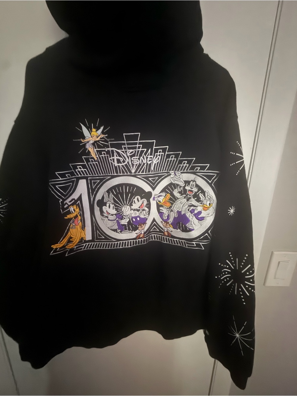 Disney Black 100th Anniversary Graphic Crewneck Sweater XL